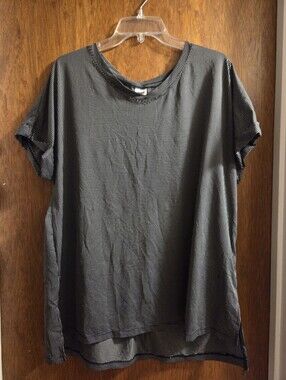 Avia Black & White Mini-Check Short Sleeve Tunic Size 2x